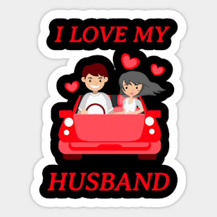 I love my husband Sticker